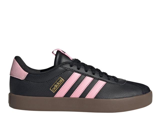 Women's Adidas VL Court 3.0 Sneakers in Blk/Pink/Gum color