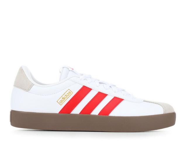 Women's Adidas VL Court 3.0 Sneakers in White/Red/Gum color