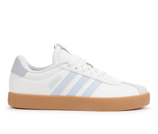 Women's Adidas VL Court 3.0 Sneakers in Wht/Blu/Gum color