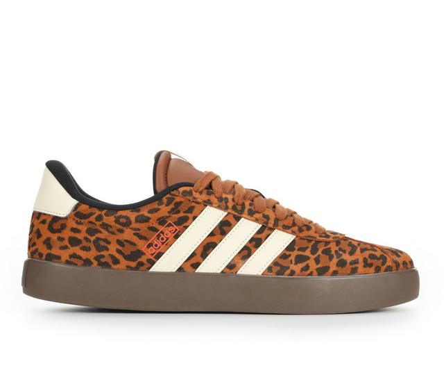 Women's Adidas VL Court 3.0 Sneakers in Leopard color