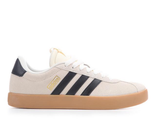 Women's Adidas VL Court 3.0 Sneakers in Cream/Black/Gum color