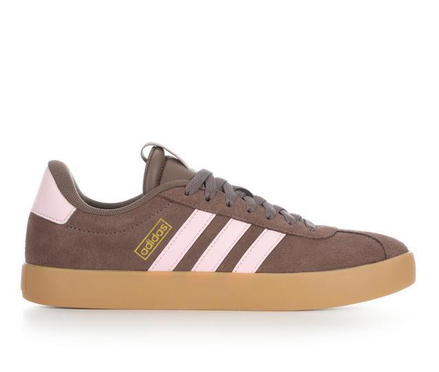 Women's Adidas VL Court 3.0 Sneakers in Brown/Pink color