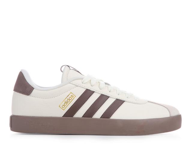 Women's Adidas VL Court 3.0 Sneakers in Wht/Brn/Gum color