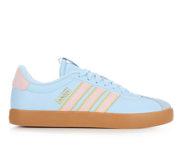 Women's Adidas VL Court 3.0 Sneakers in Sky/Pink color