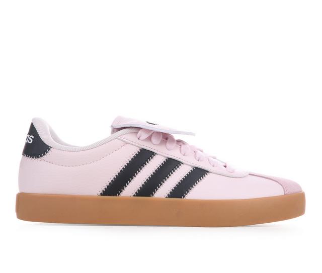 Women's Adidas VL Court 3.0 Sneakers in Pink/Black LT color