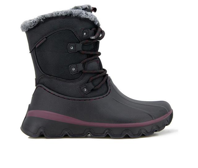 Women's Jambu Flurry Waterproof Insulated Winter Boots in Black/Merlot color