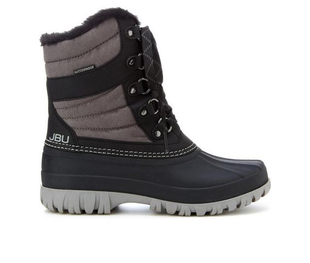 Women's JBU Casey Waterproof Winter Boots in Charcoal/Black color