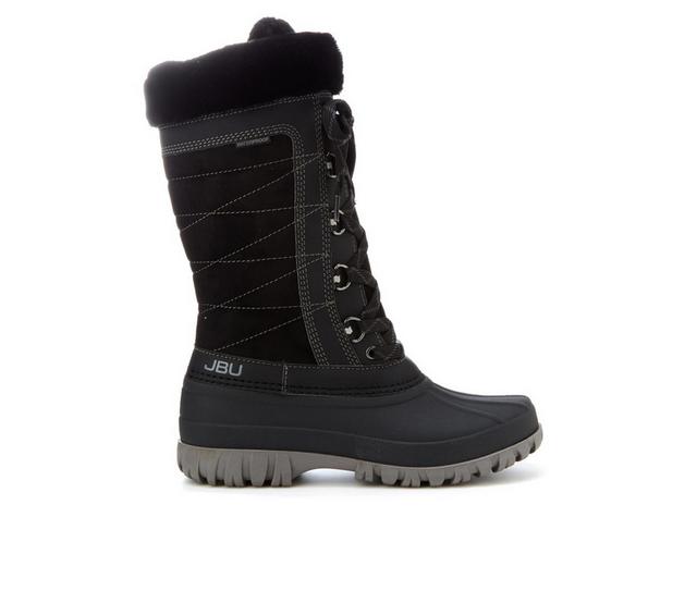 Women's JBU Christa Waterproof Winter Boots in Black color