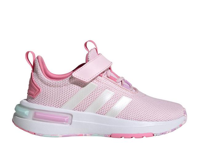 Girls' Adidas Little Kid Racer TR23 Running Shoes in ClrPink/BlissPk color