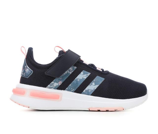 Girls' Adidas Little Kid Racer TR23 Running Shoes in Navy/Pink/White color