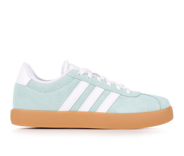 Girls' Adidas Big Kid VL Court 3.0 Sneakers in FlhAqua/Wt/Gum color