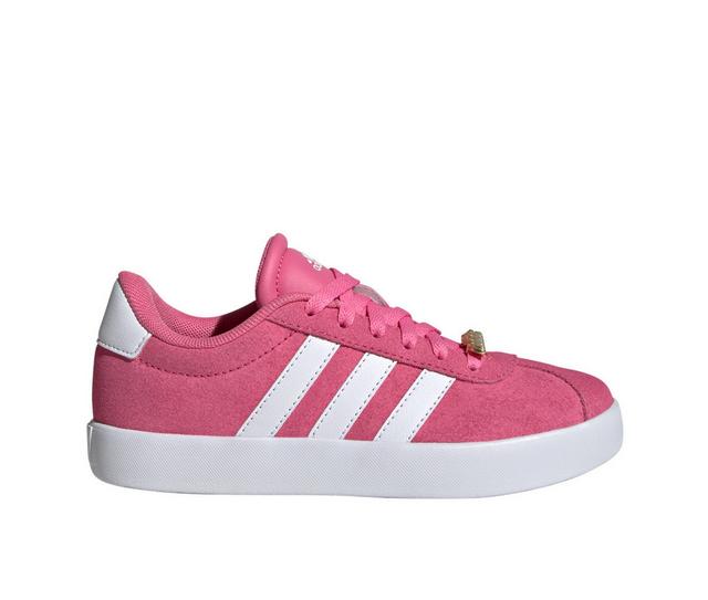 Girls' Adidas Little Kid & Big Kid VL Court 3.0 Sneakers in Pink Fusion/Wht color