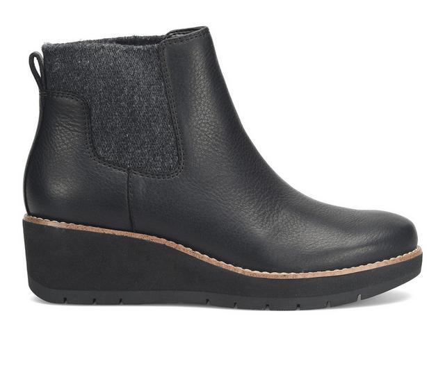 Women's Comfortiva Fema Waterproof Wedge Chelsea Boots in Black color