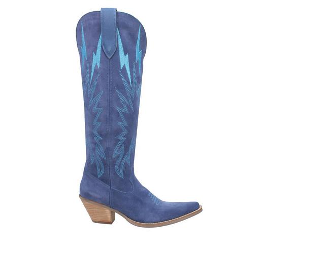 Women's Dingo Boot Thunder Road Western Boots in Blue color