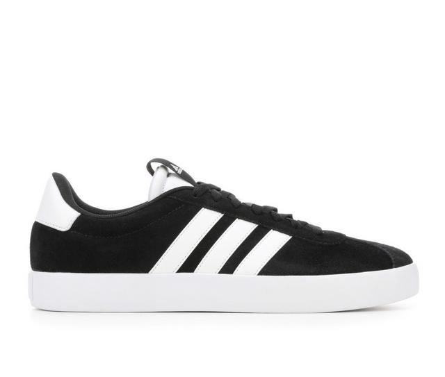 Men's Adidas VL Court 3.0 Sneakers in Blk/Wht Suede color