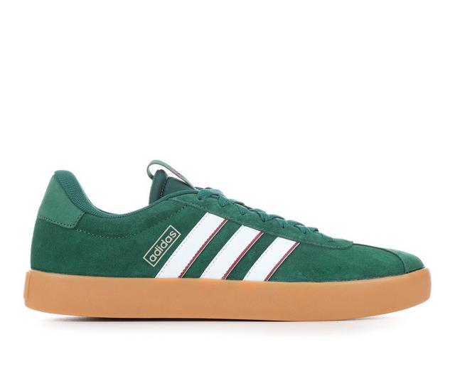 Men's Adidas VL Court 3.0 Sneakers in Green/Wht/Gum color