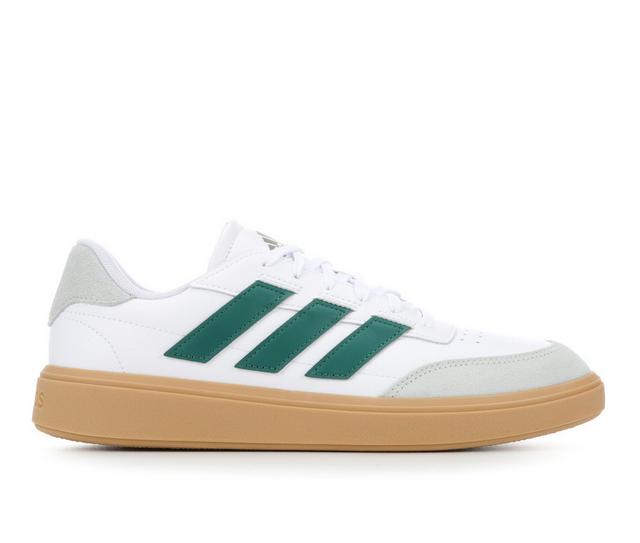 Men's Adidas Courtblock Sneakers in Wht/Grn/Silver color