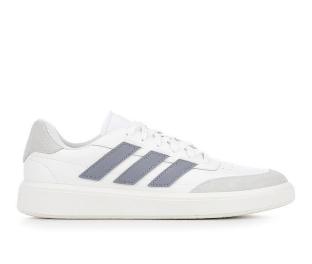 Men's Adidas Courtblock Sneakers in Wht/Gry/Gry color