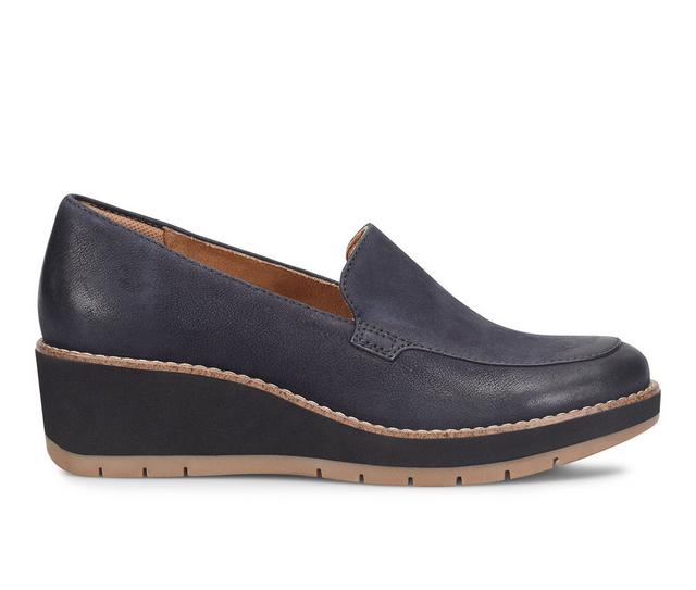 Women's Comfortiva Farland Wedge Loafers in Sky Navy color