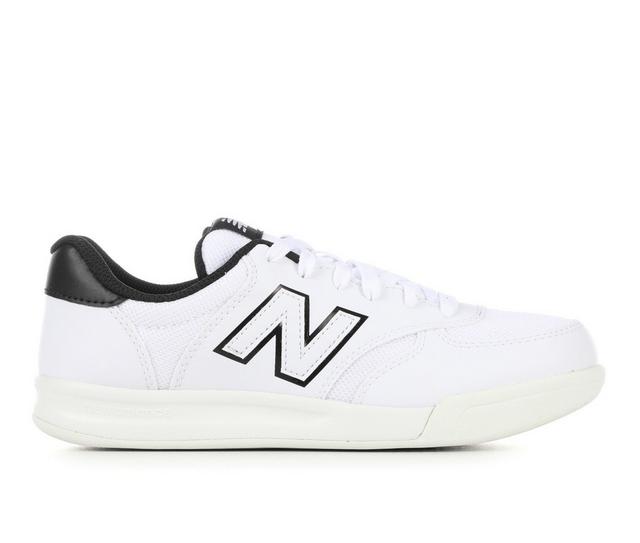 Boys' New Balance Big Kid 300 Wide Sneakers in White/Black color