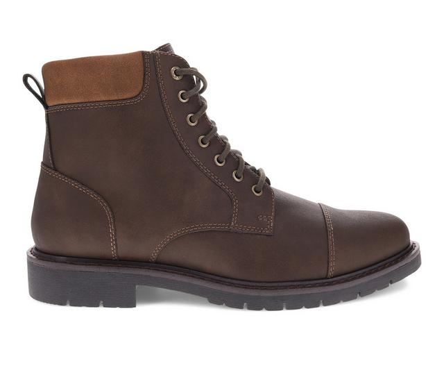 Men's Dockers Dudley Lace Up Boots in Dark Brown color