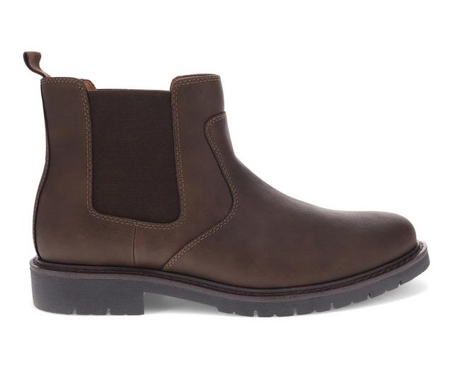 Men's Dockers Durham Chelsea Boots in Dark Brown color