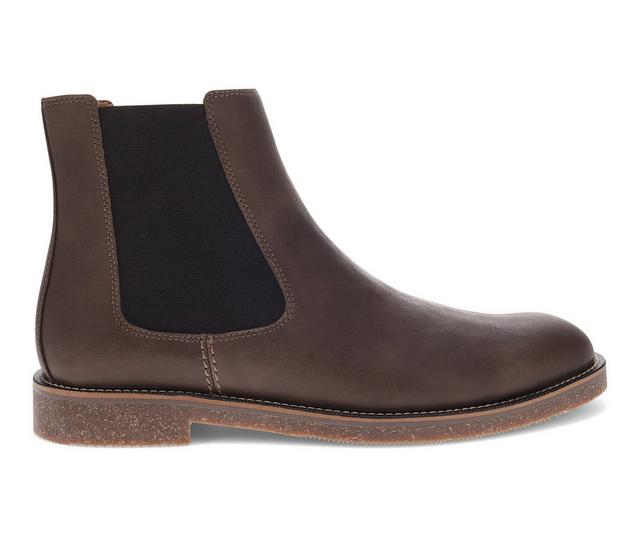 Men's Dockers Novato Chelsea Boots in Dark Brown color