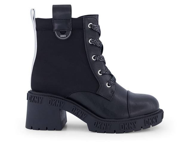 Girls' DKNY Little Kid & Big Kid Heeled Combat Boots in Black color