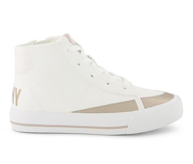 Girls' DKNY Little Kid & Big Kid Hannah Melissa High Top Sneakers in White color