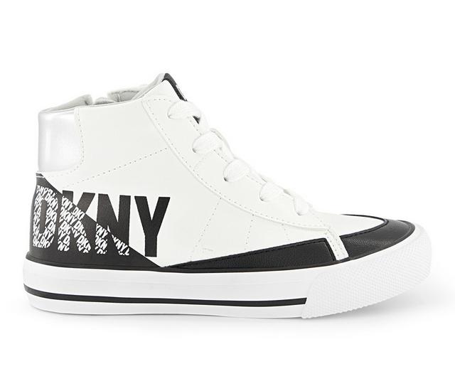 Girls' DKNY Little Kid & Big Kid Hannah Leena High Top Sneakers in Black/White color