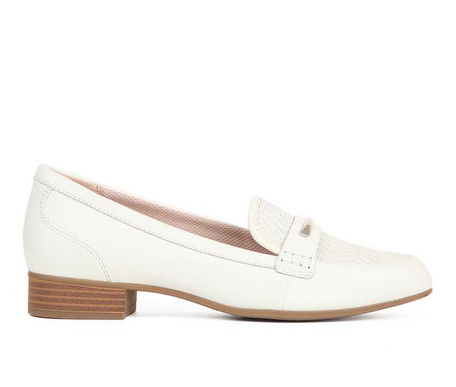 Women's Clarks Juliet Aster Shoes in Off White color