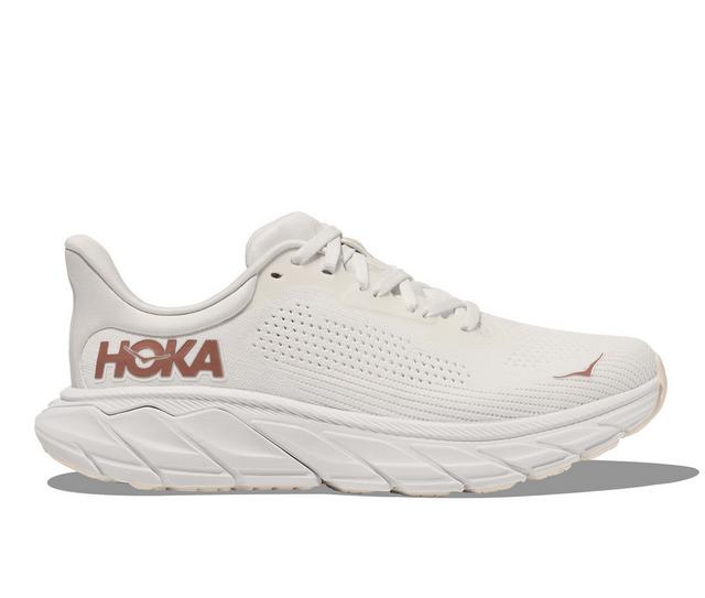 Women's Hoka One One Arahi 7 Running Shoes in Blanc Rose Gold color