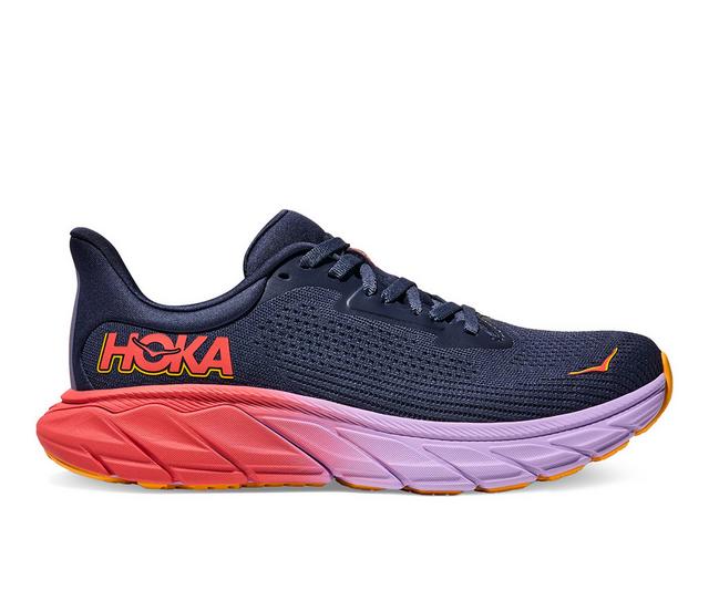 Women's Hoka Arahi 7 Running Shoes in Dusk Navy color