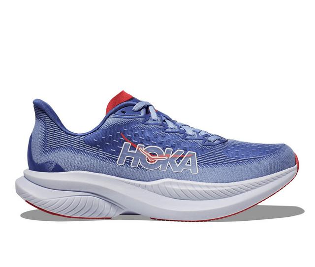 Women's Hoka Mach 6 Running Shoes in Mirage/Stellar color