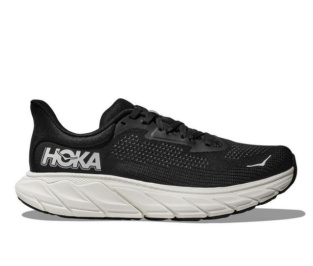 Men's Hoka One One Arahi 7 Running Shoes in Black/White color