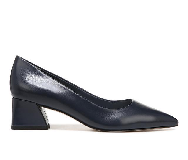 Women's Franco Sarto Racer Pumps in Navy Leather color