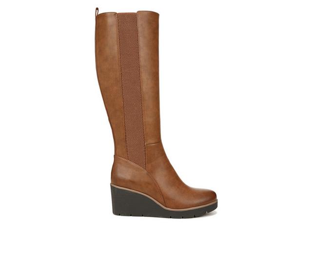 Women's Soul Naturalizer Adrian Knee High Wedge Boots in Toffee Brown color
