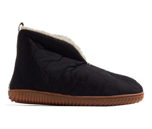 Dearfoams Warm Up Bootie Slippers in Black color