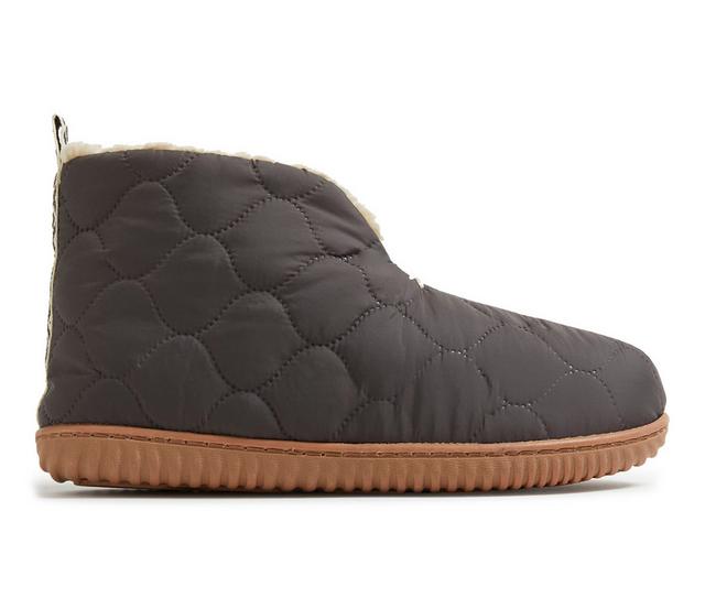 Dearfoams Warm Up Bootie Slippers in Pavement color