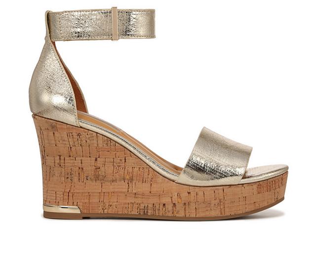 Women's Franco Sarto Clemens Cork Wedge Sandals in Gold color