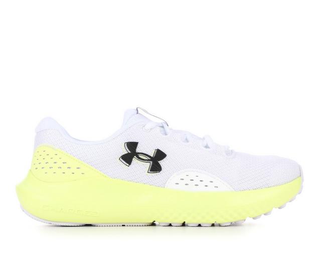 Women's Under Armour Surge 4 Running Shoes in Wht/Yellow/Blk color