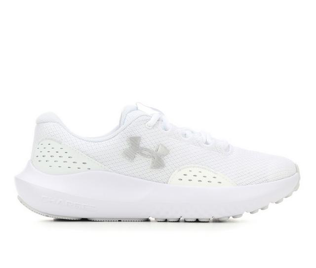 Women's Under Armour Surge 4 Running Shoes in Wht/Silver color