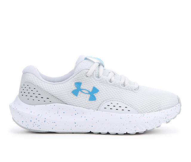 Women's Under Armour Surge 4 Running Shoes in Gy/Wh/Bl Speck color