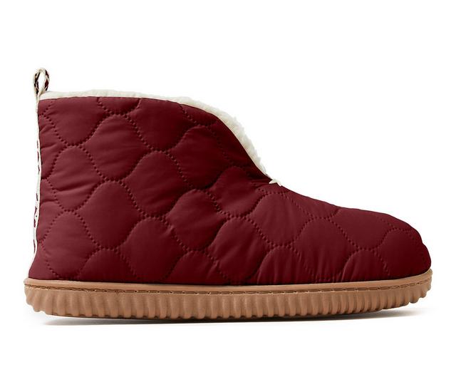 Dearfoams Warm Up Bootie Slippers in Cabernet color