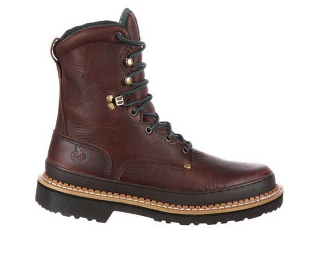 Men's Georgia Boot 8" Giant Work Boots in Soggy Brown color