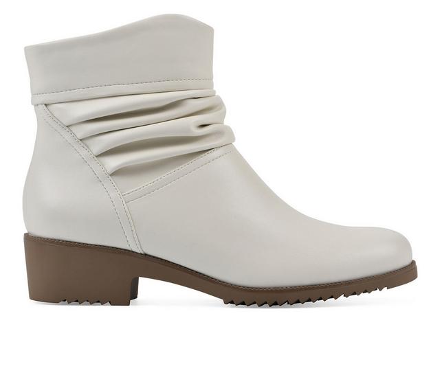 Women's Cliffs by White Mountain Durbon Booties in Winter White color