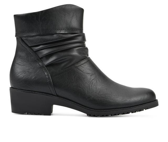 Women's Cliffs by White Mountain Durbon Booties in Black Fabric color