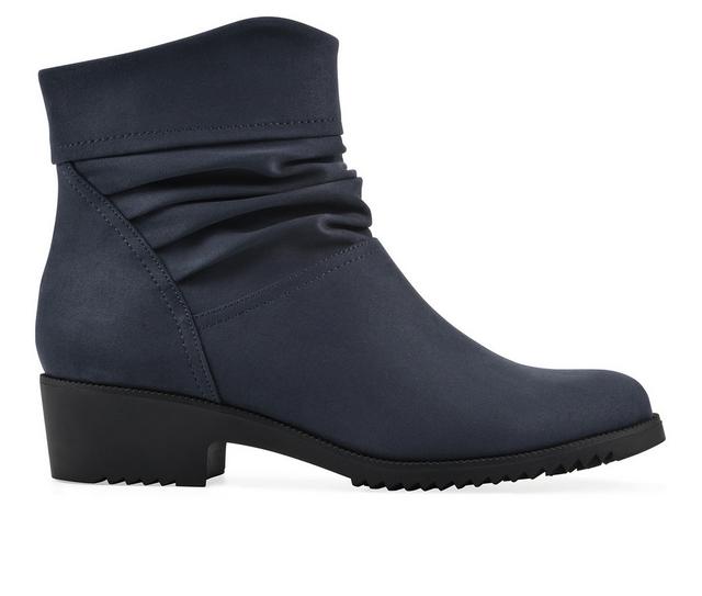 Women's Cliffs by White Mountain Durbon Booties in Navy Fabric color