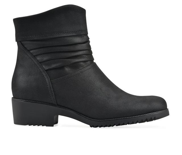 Women's Cliffs by White Mountain Durbon Booties in Black Fabric W color