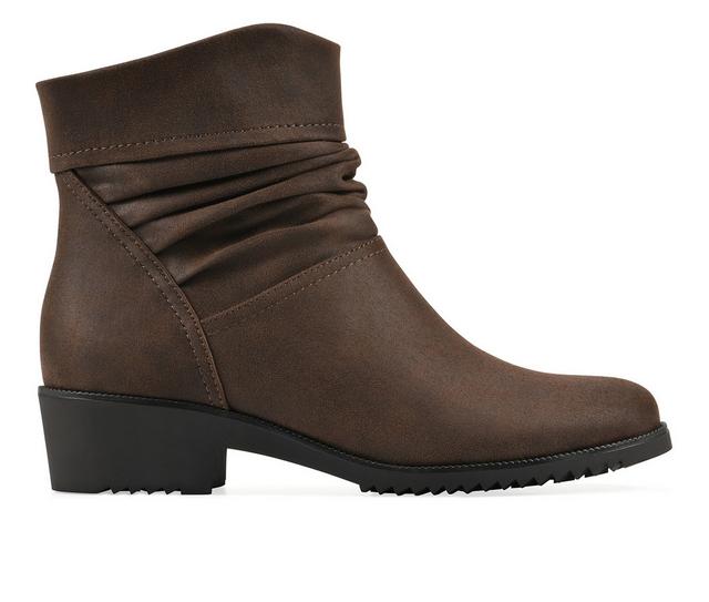 Women's Cliffs by White Mountain Durbon Booties in Brown Fabric W color